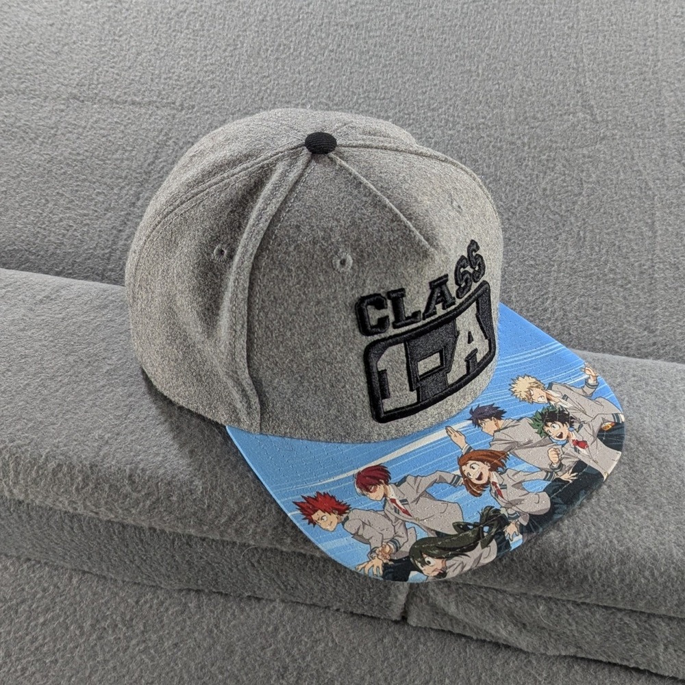 My Hero Academia Unisex Class 1-A Snapback Hat One Size Gray Multicolor Hat
